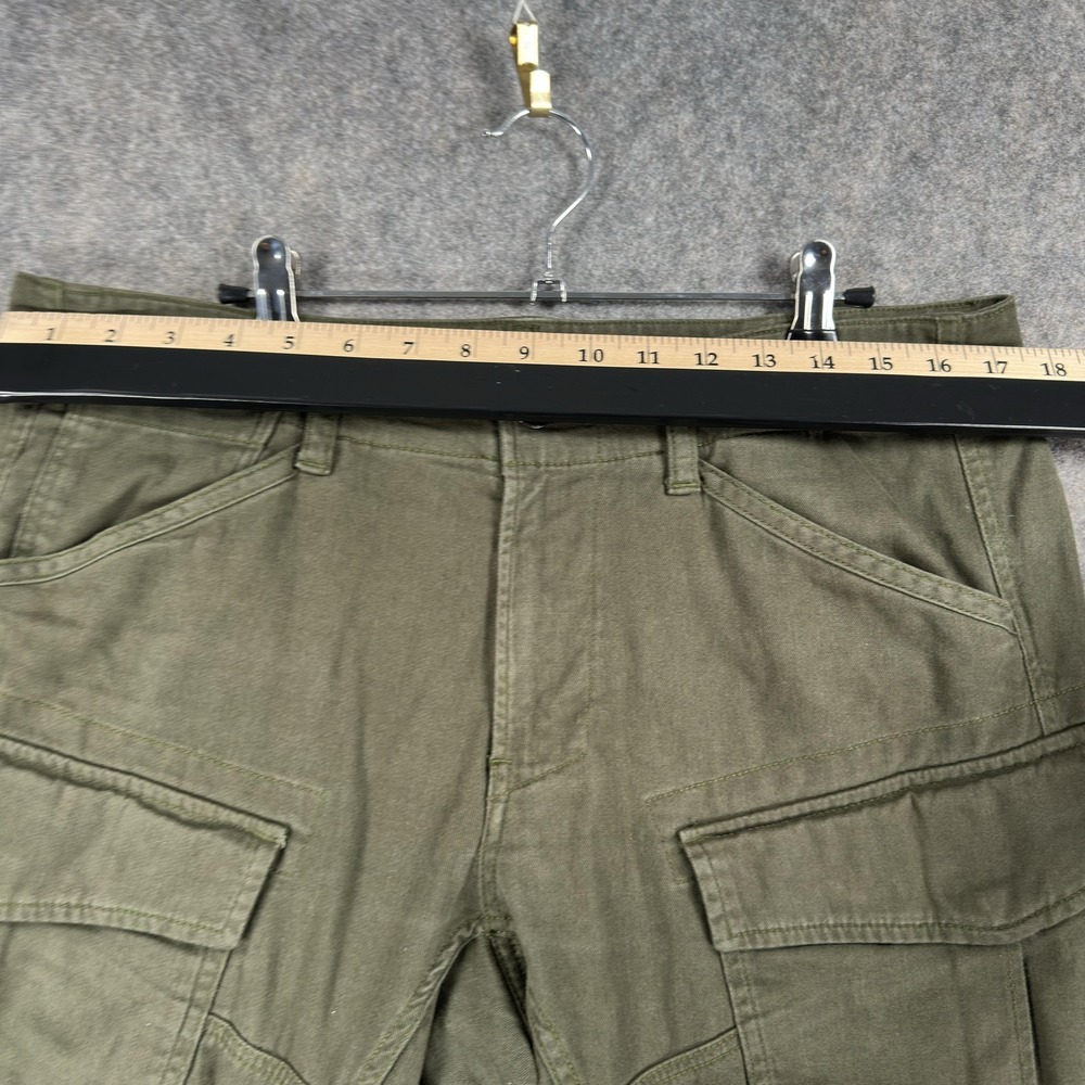 G-Star RAW Pants Mens 35x29 (Tag 32x32) Green Cargo 3D Regular Tapered Denim - Picture 5 of 16